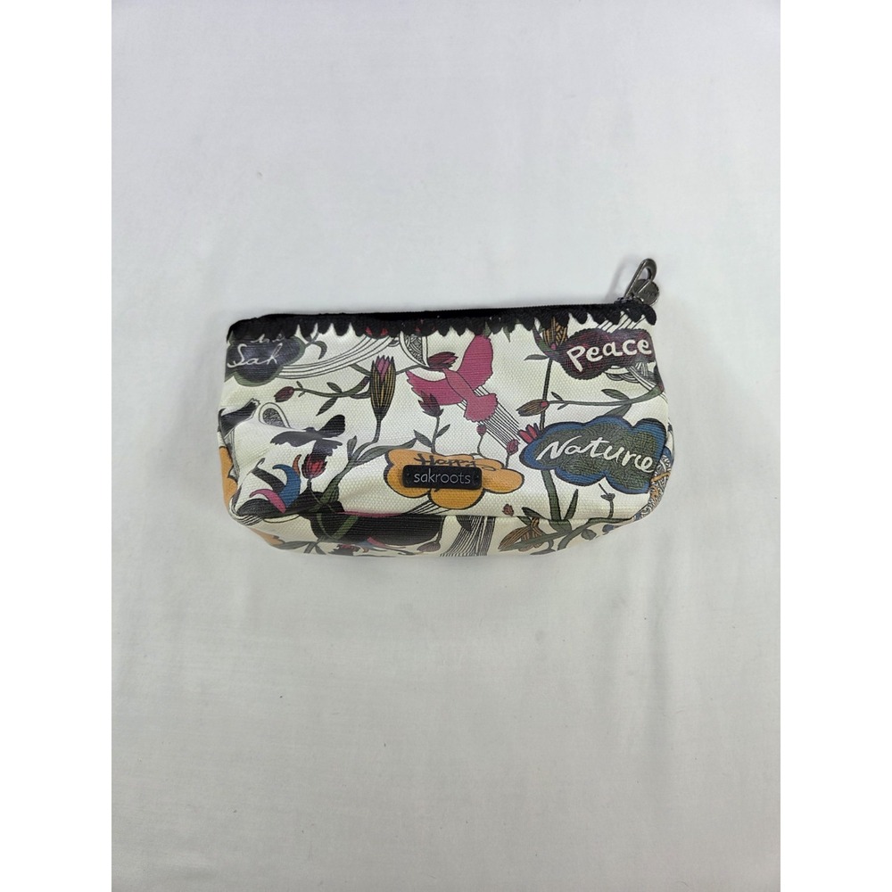 Sakroots Peace Nature Bird Pouch/Wristlet 5x8